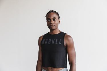 Nobull Muscle Women's Tank Tops Black | Australia (MT3215)
